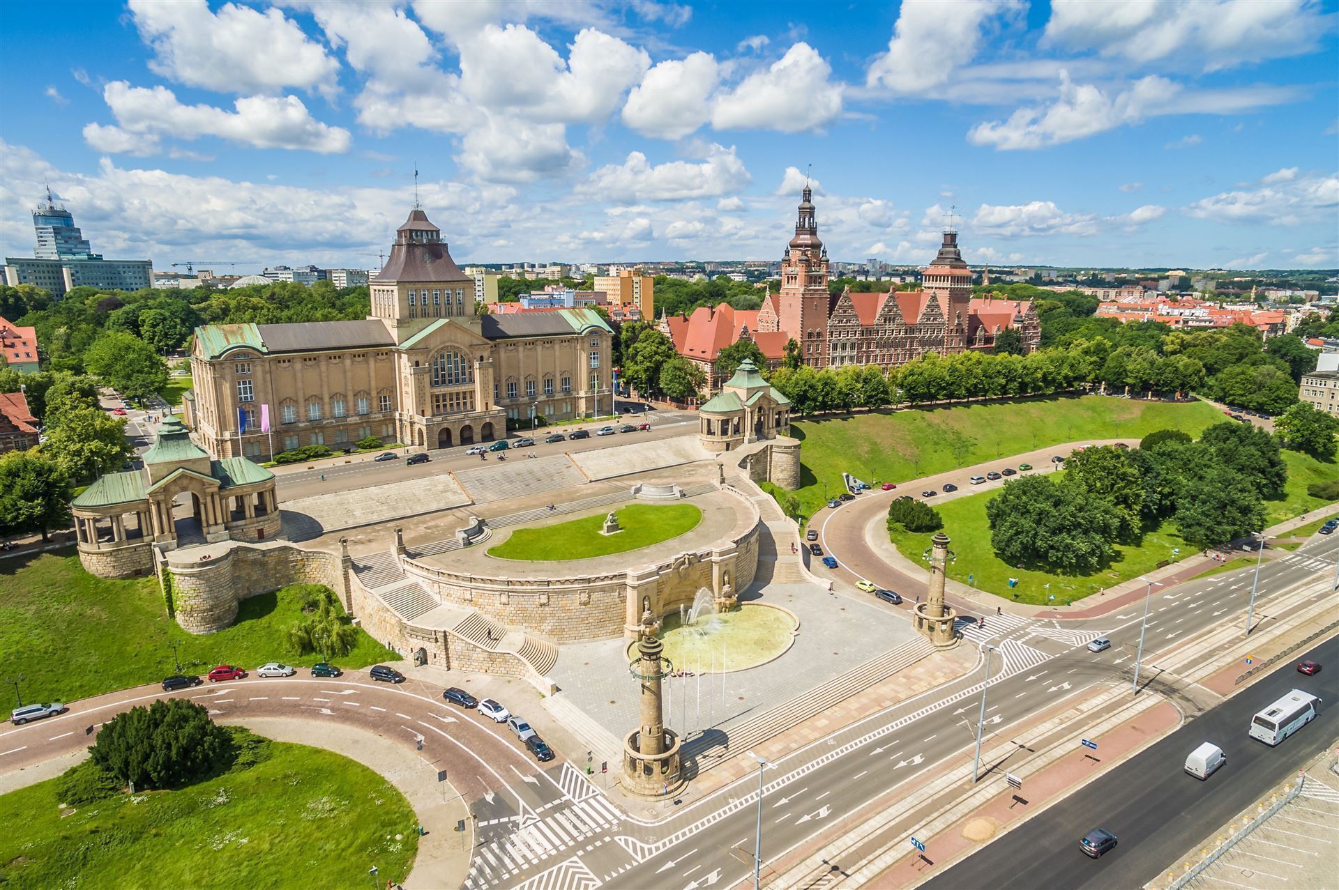 Blick auf die Stadt Stettin