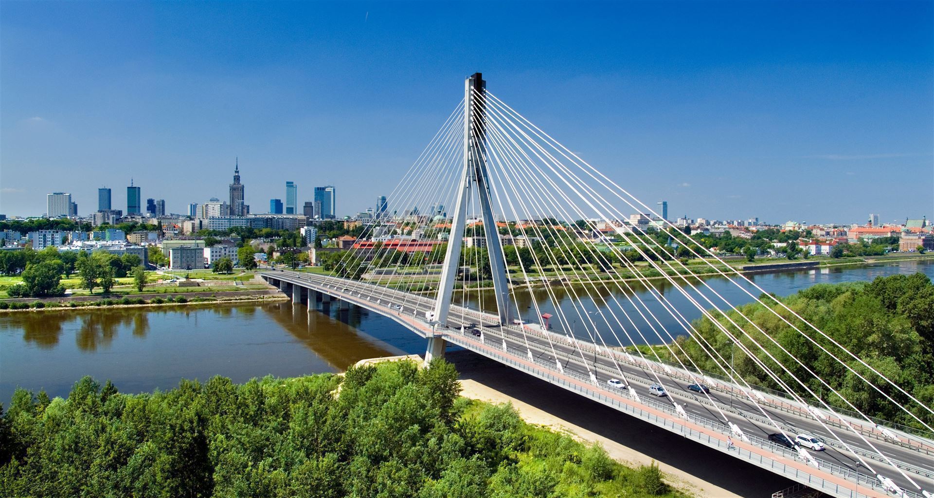 Bruecke über den Vistula Fluss