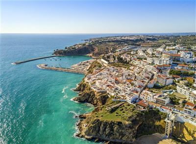 Portugal Algarve Albufeira Luftaufnahme