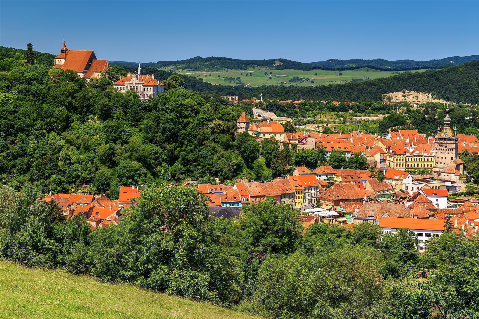 Schäßburg Blick von oben