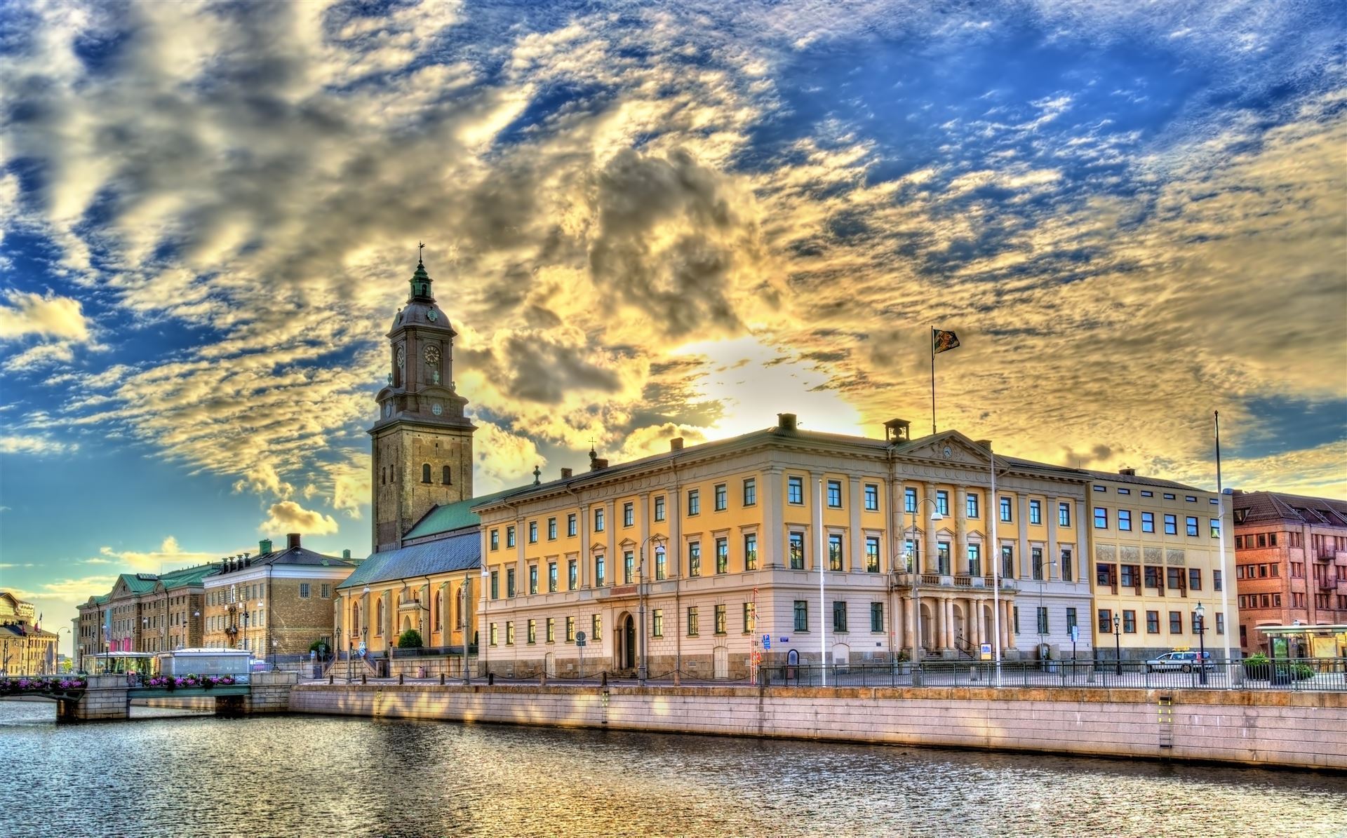 Rathaus und deutsche Kirche in Göteburg