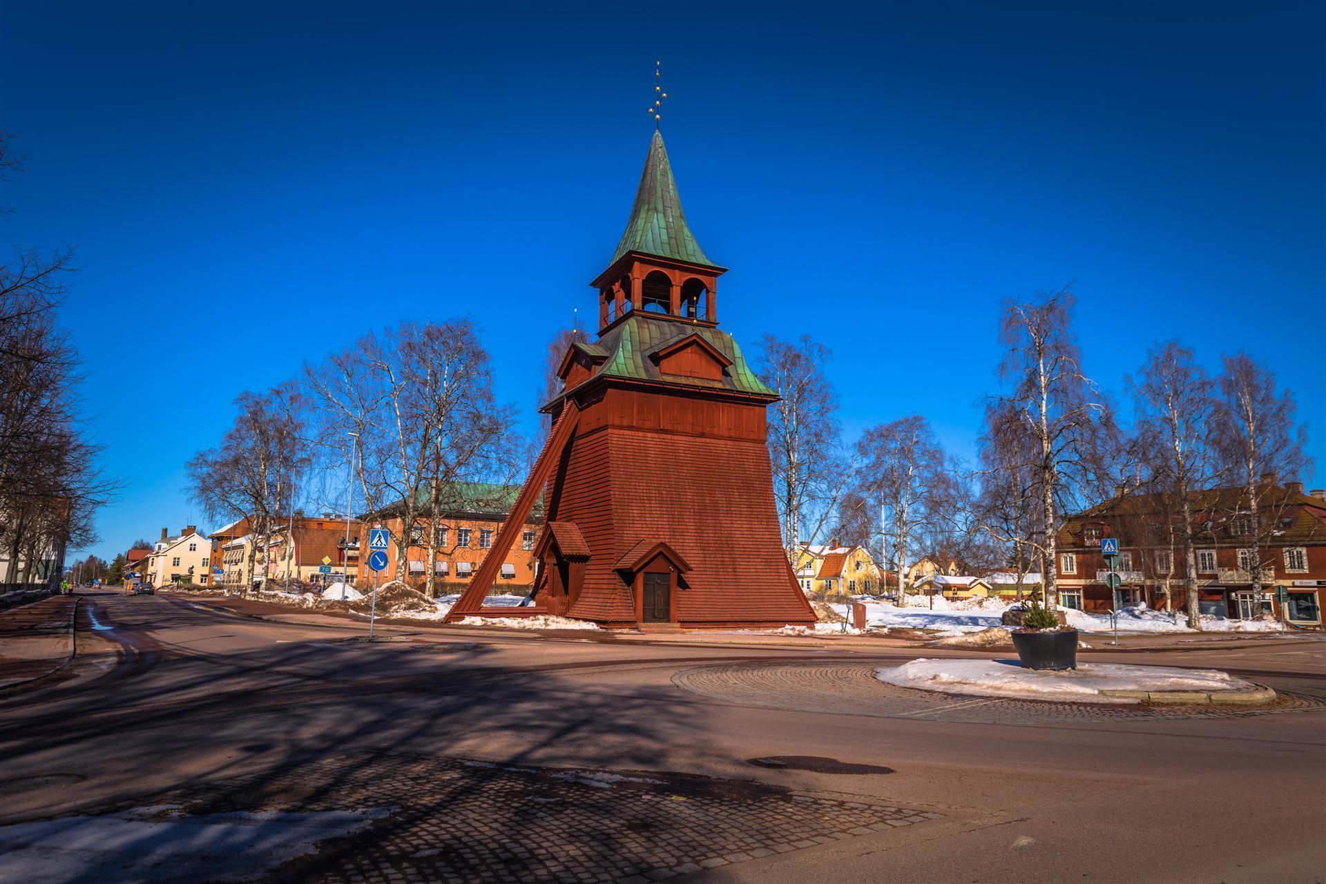 Holztum in der Stadt Mora, Schweden