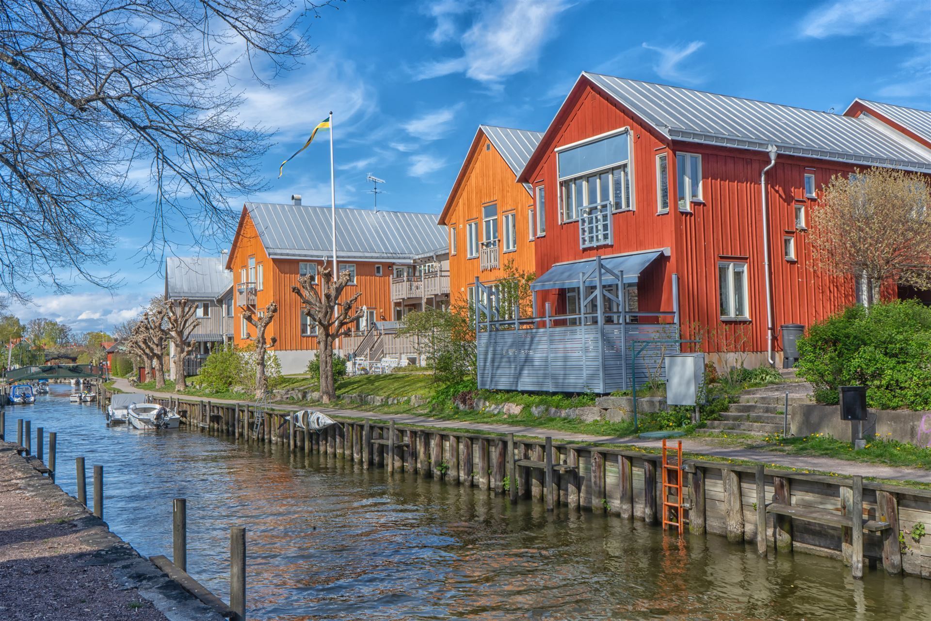 Kleine schwedische Stadt Trosa