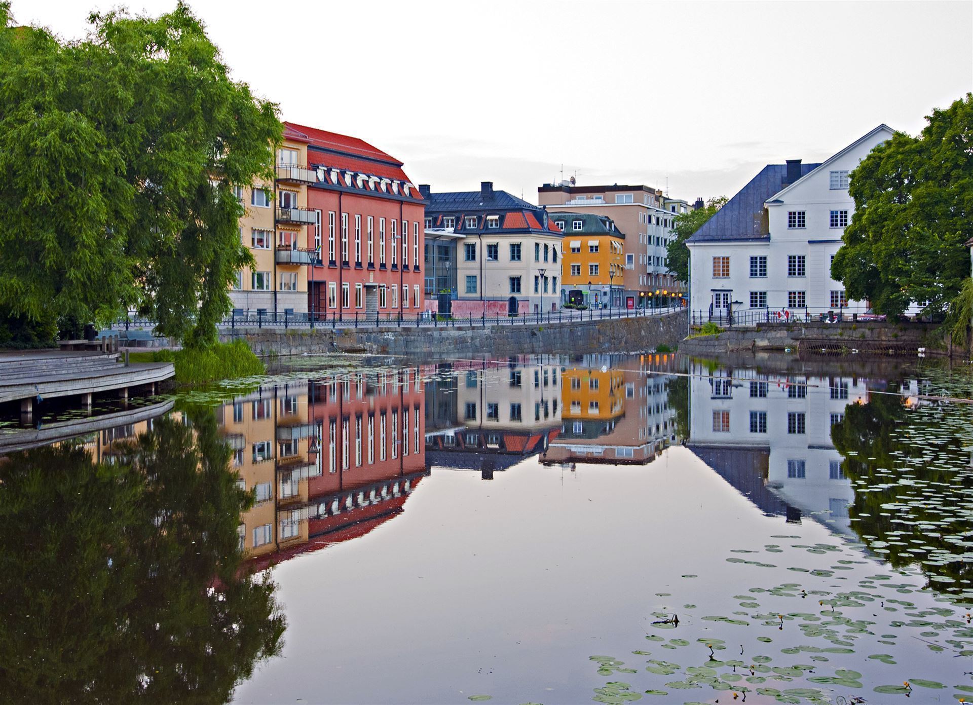 Bunte Architektur in Uppsala