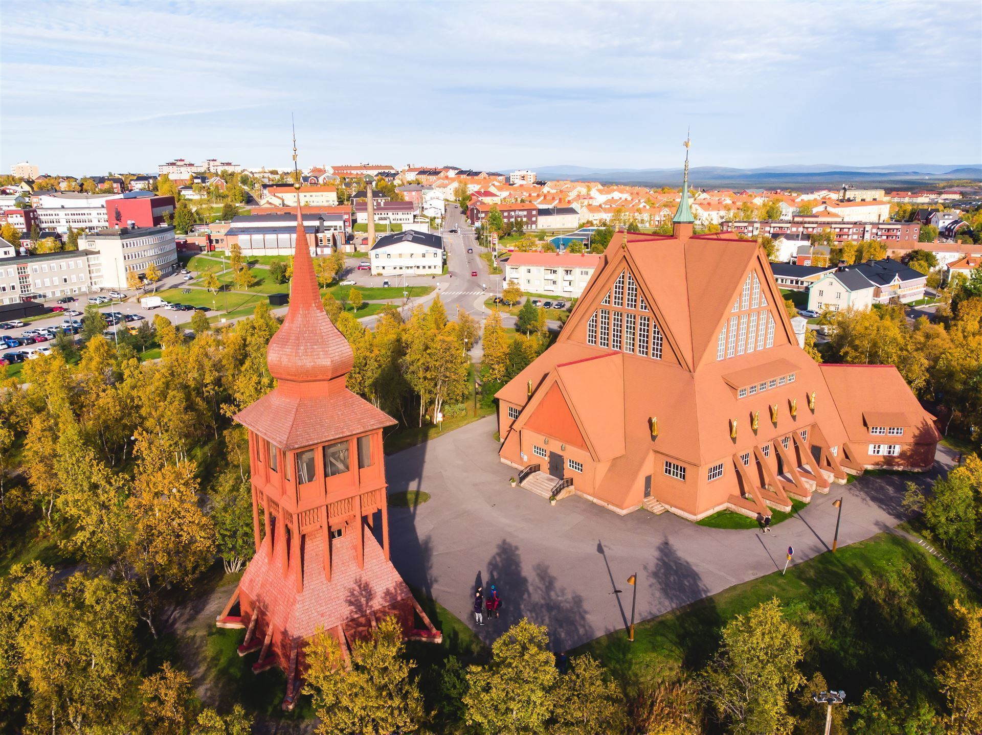Blick auf Kiruna im Sommer