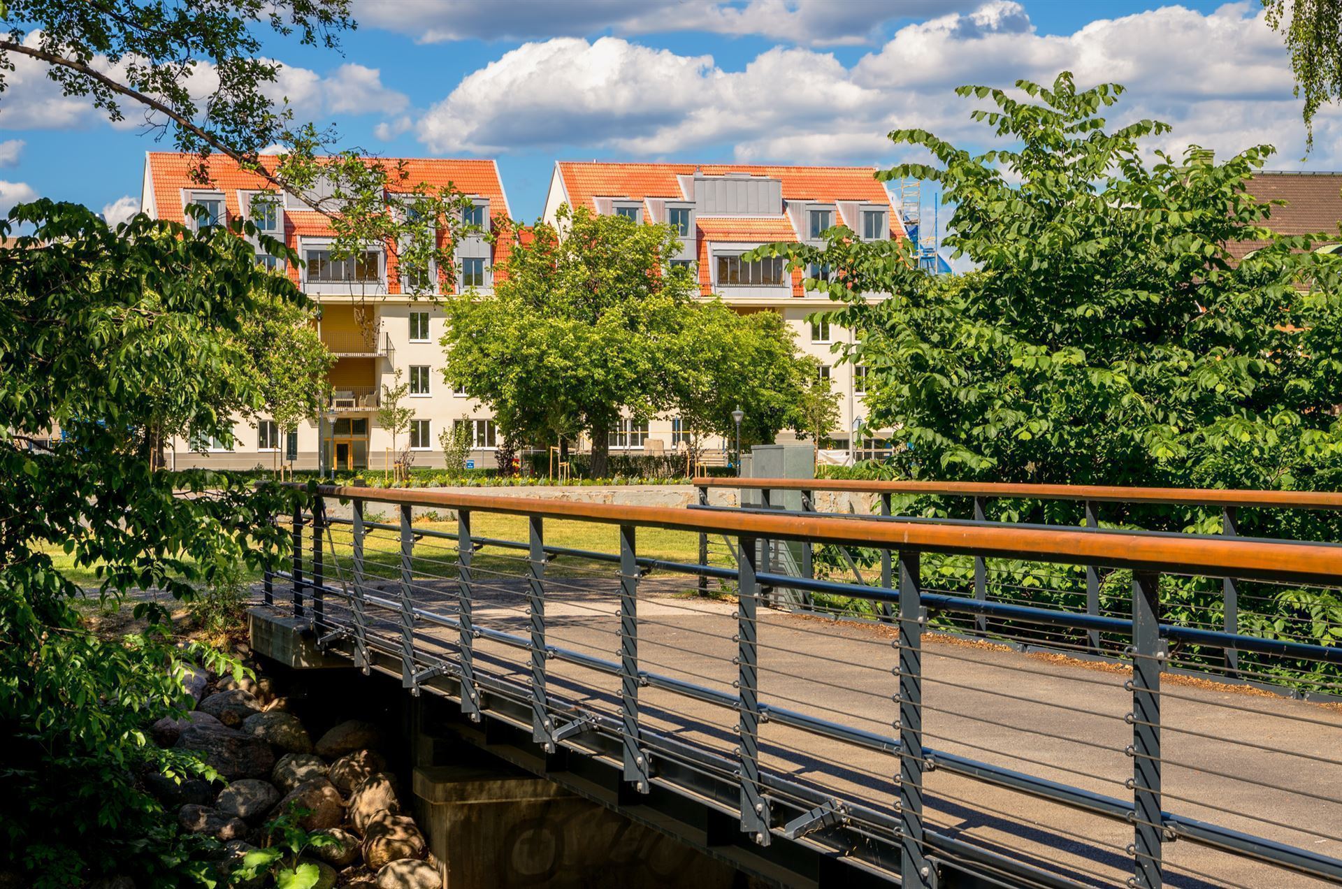 Brücke und Häuser in Norköpping