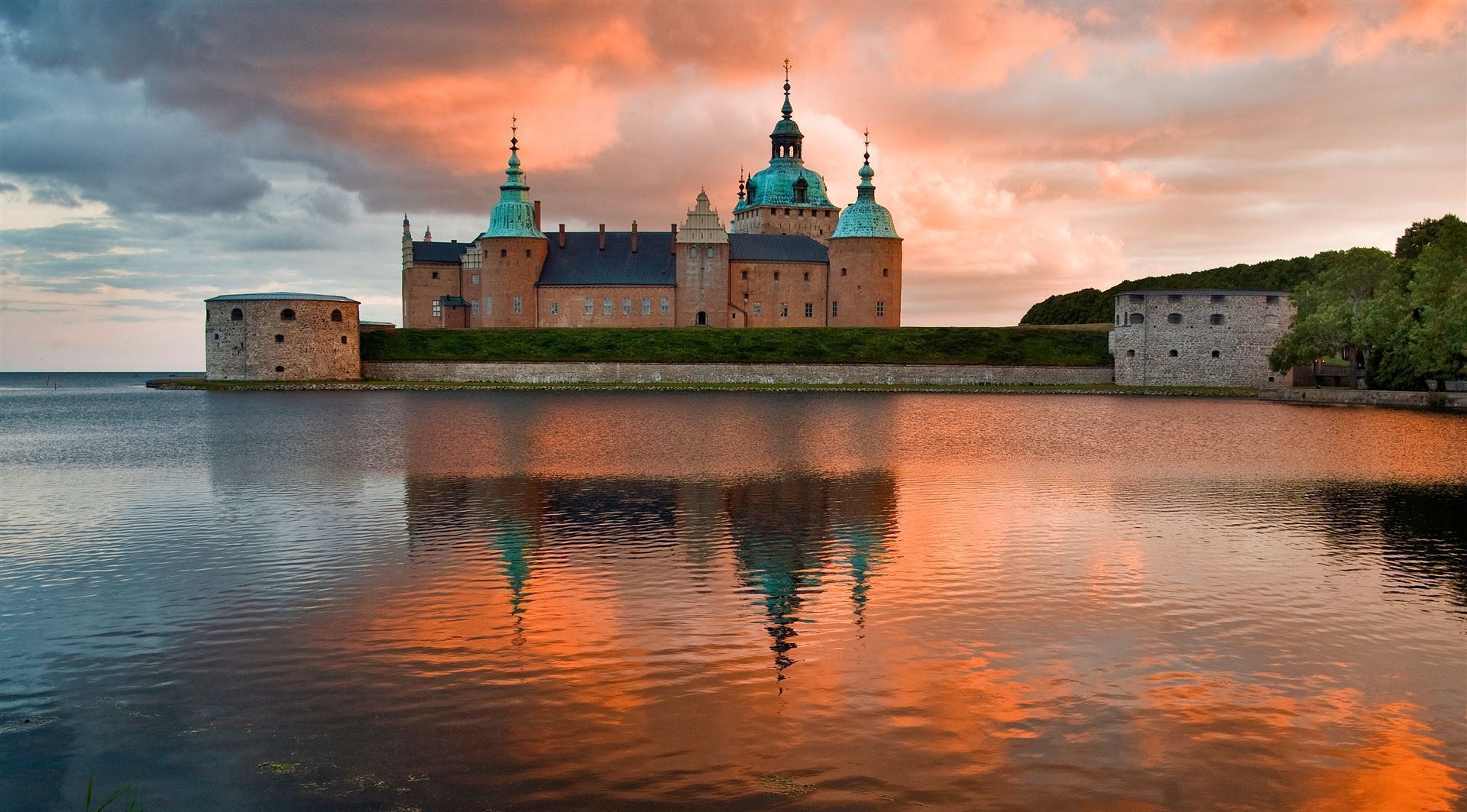 Schloss Kalmar am Abend