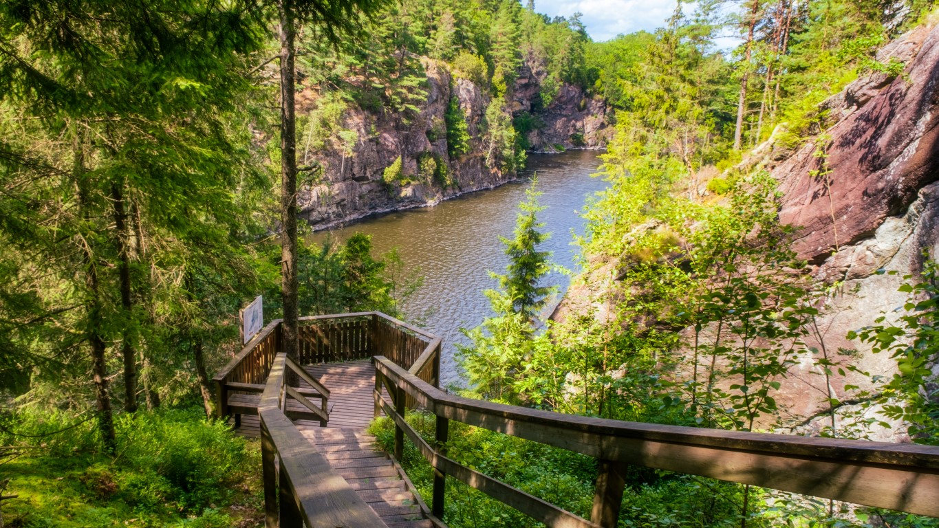 Aussichtspunkt im Naturschutzgebiet Brobacka in Alingsås, Schweden