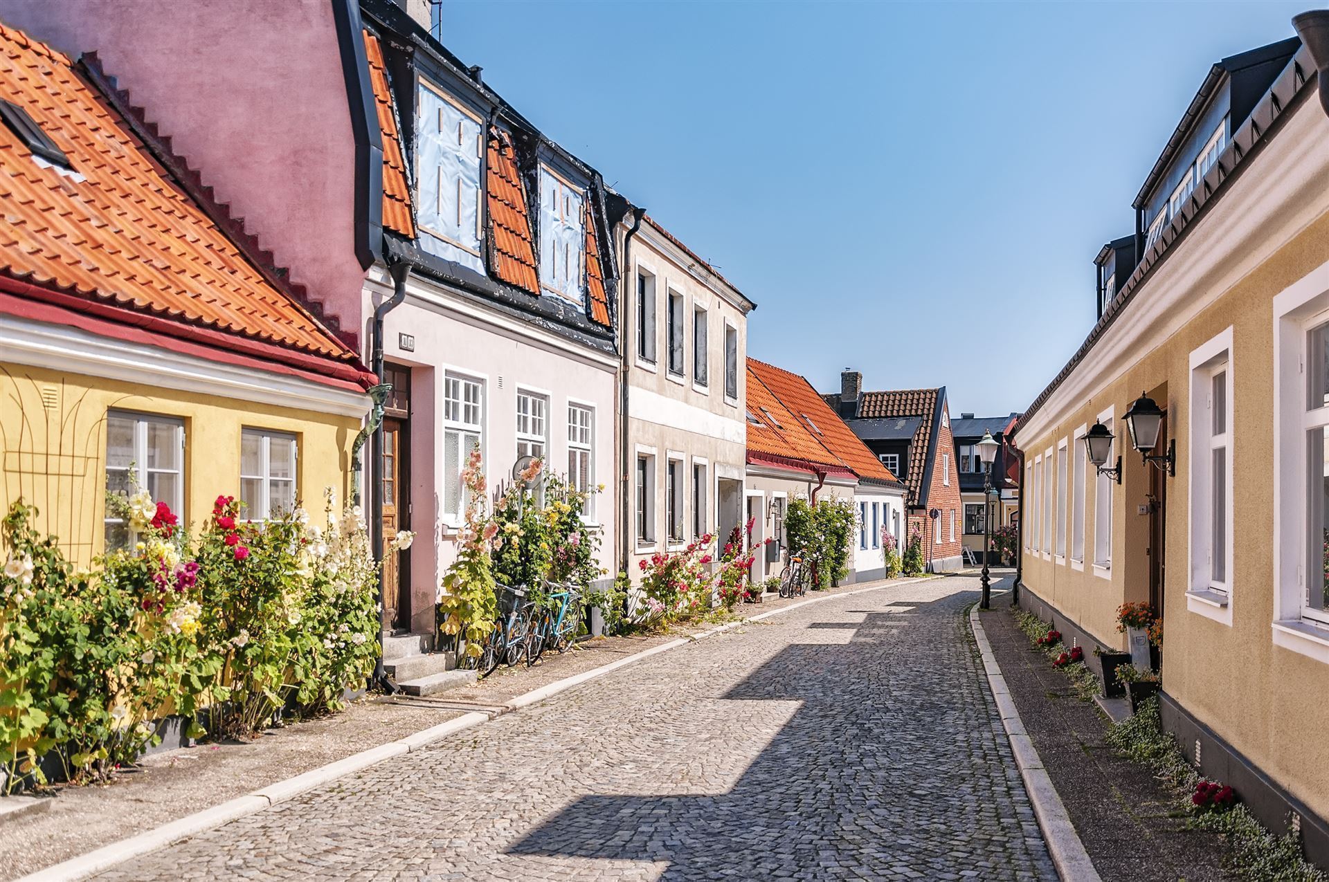 typische Häuser in Ystad, Schweden