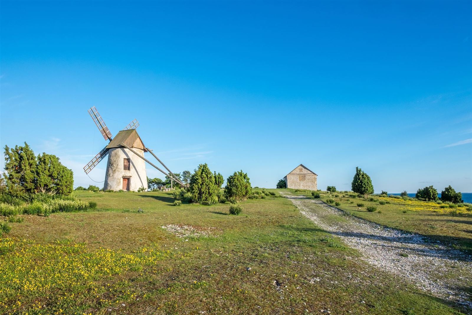 Alte Windmühle auf der Insel Gotland