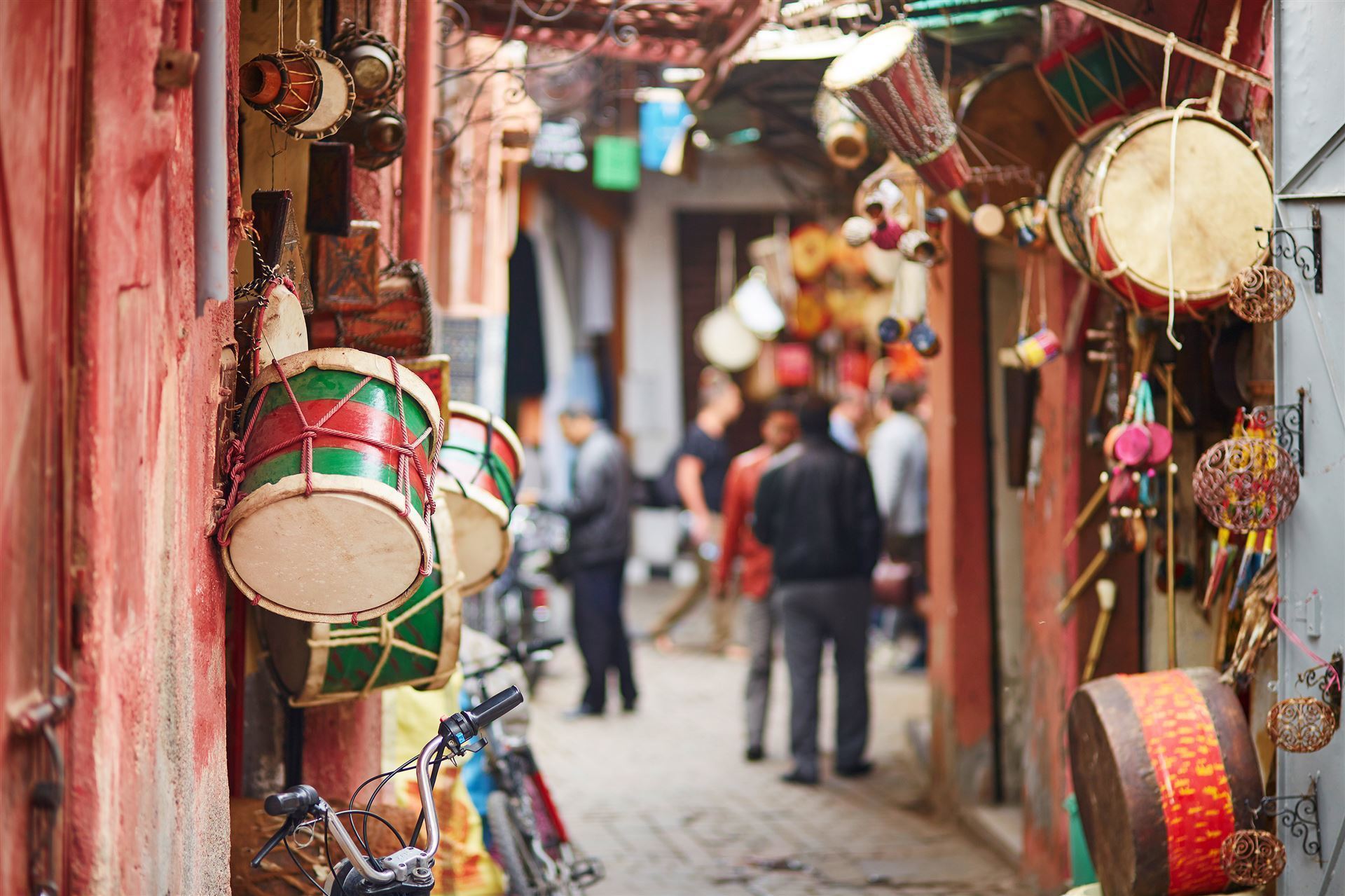 Trommelstand in der Medina