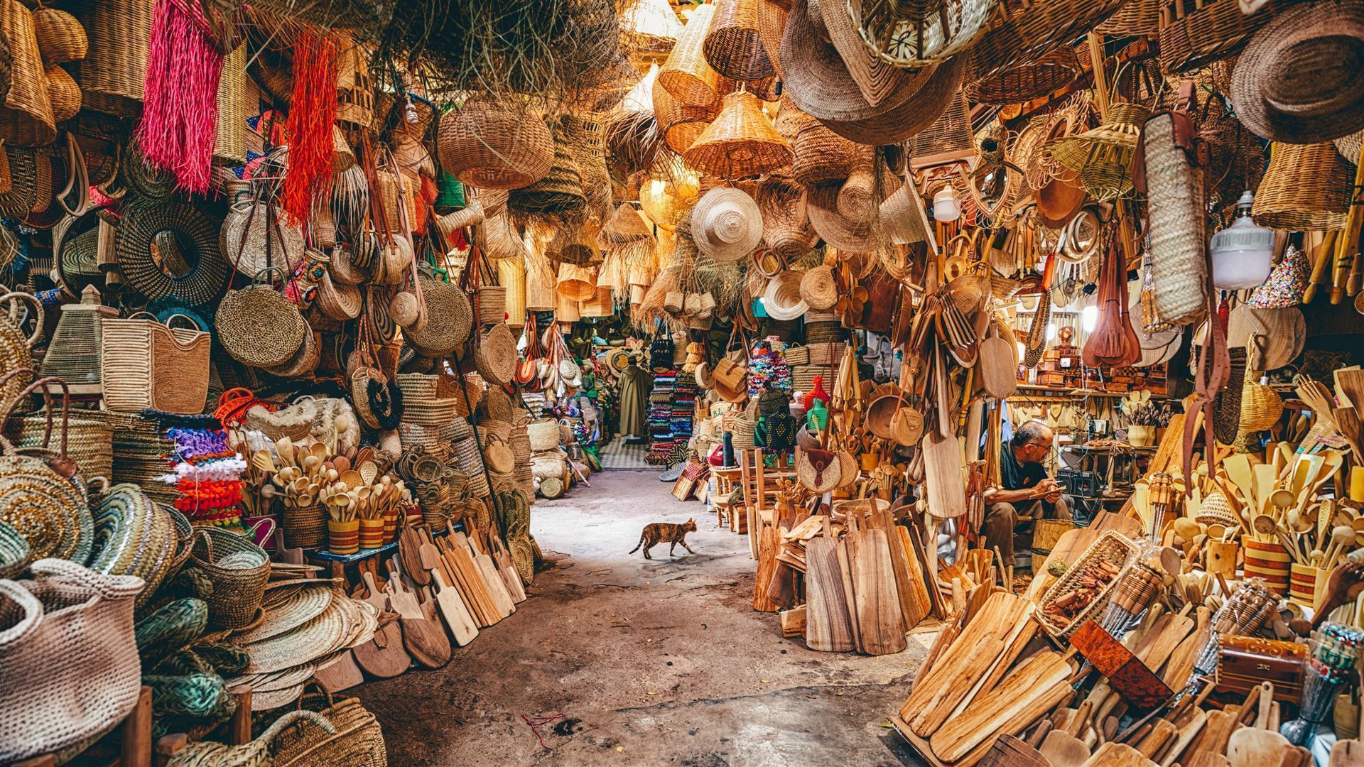 Souks mit Verkaufsstand - Körbe 