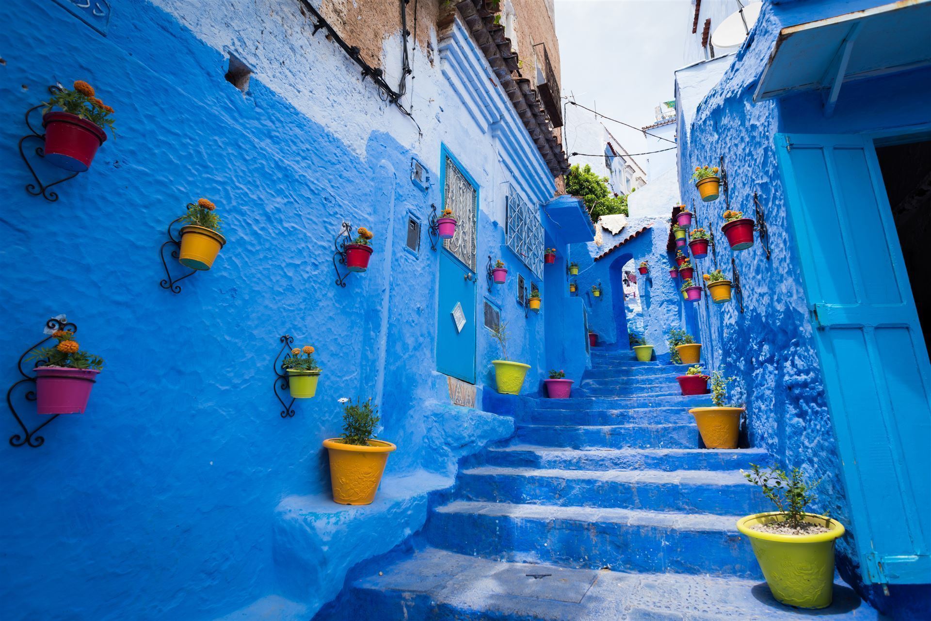 Marokko_Mittelmeerküste_Chefchaouen_Gasse