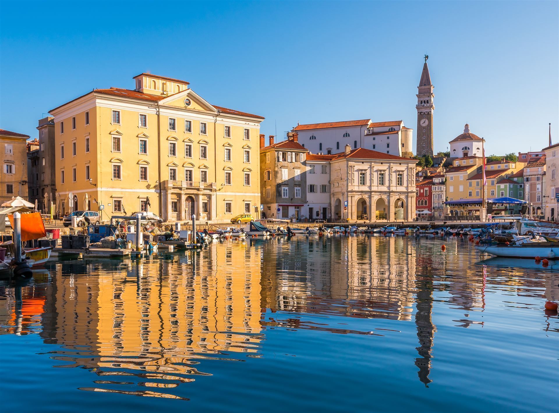 Wasserspiegelung Piran