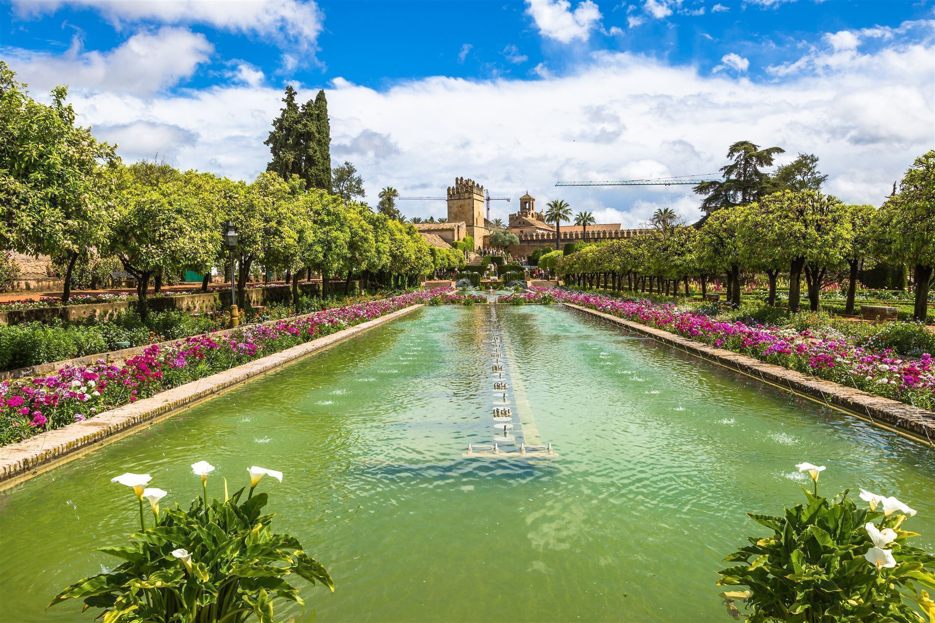 Andalusien Cordoba Garten Alcazar de los Reyes Cristianos