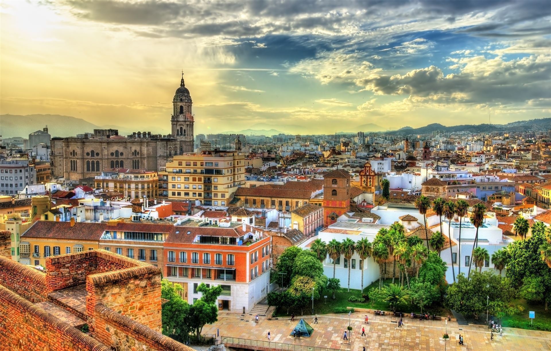Andalusien Blick über Malaga
