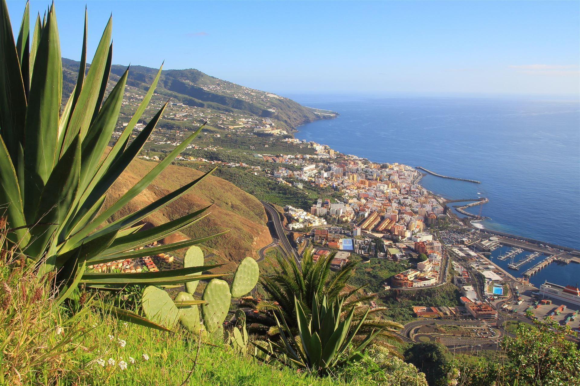 Blick auf La Palma Santa Cruz auf das Meer