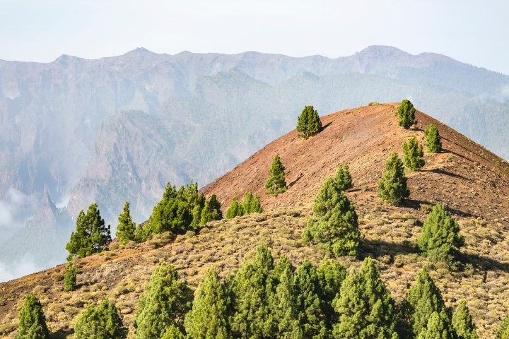 Gipfel des Pico Birigoyo, La Palma, Spanien