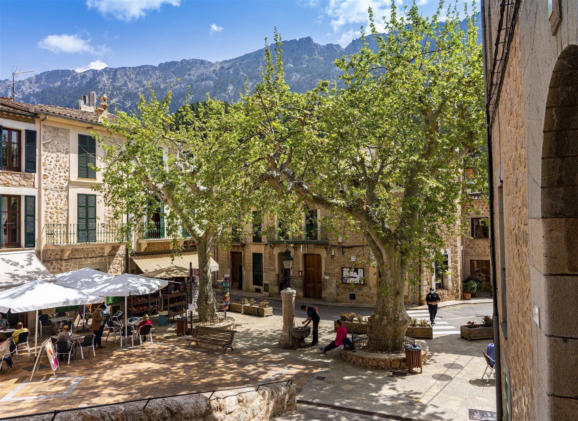 Spanien Mallorca Marktplatz Fornalutx