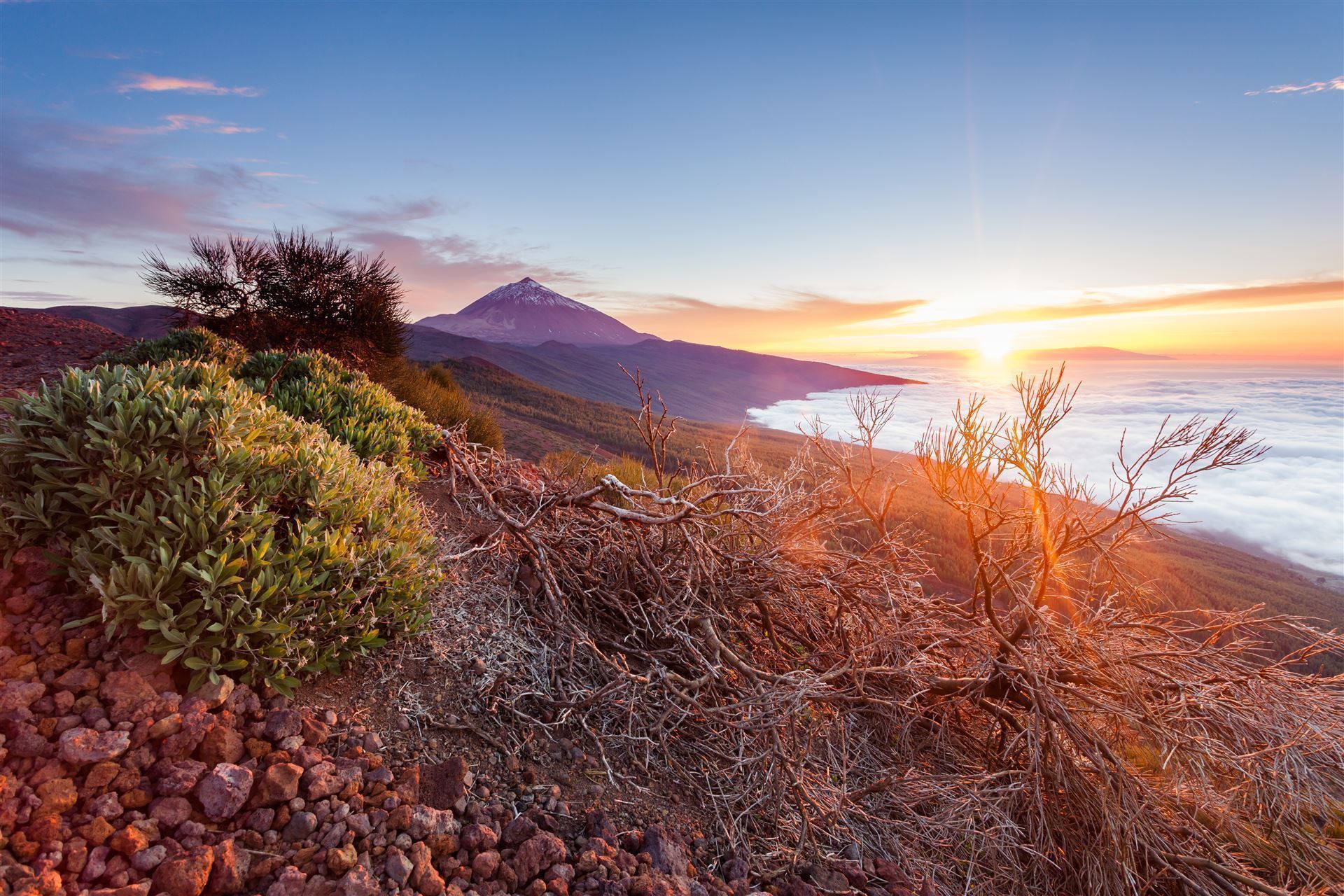 Sonnenuntergang im Teide Nationalpark