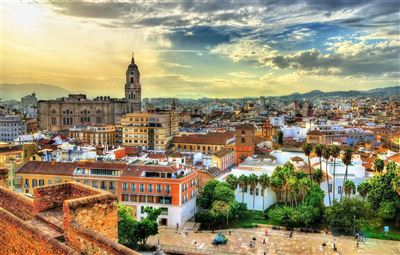 Andalusien Blick über Malaga