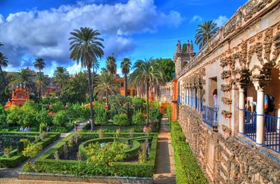 Andalusien Sevilla Garten Alcazar