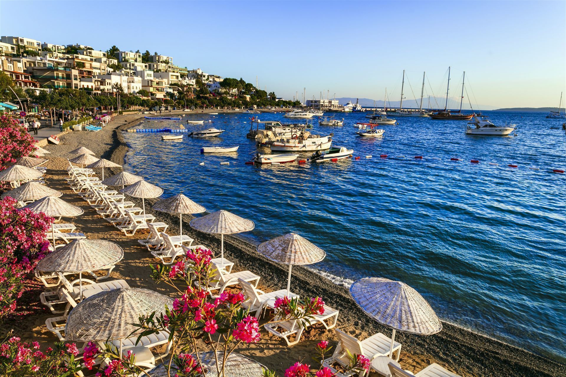 Am Strand von Bodrum, Türkei
