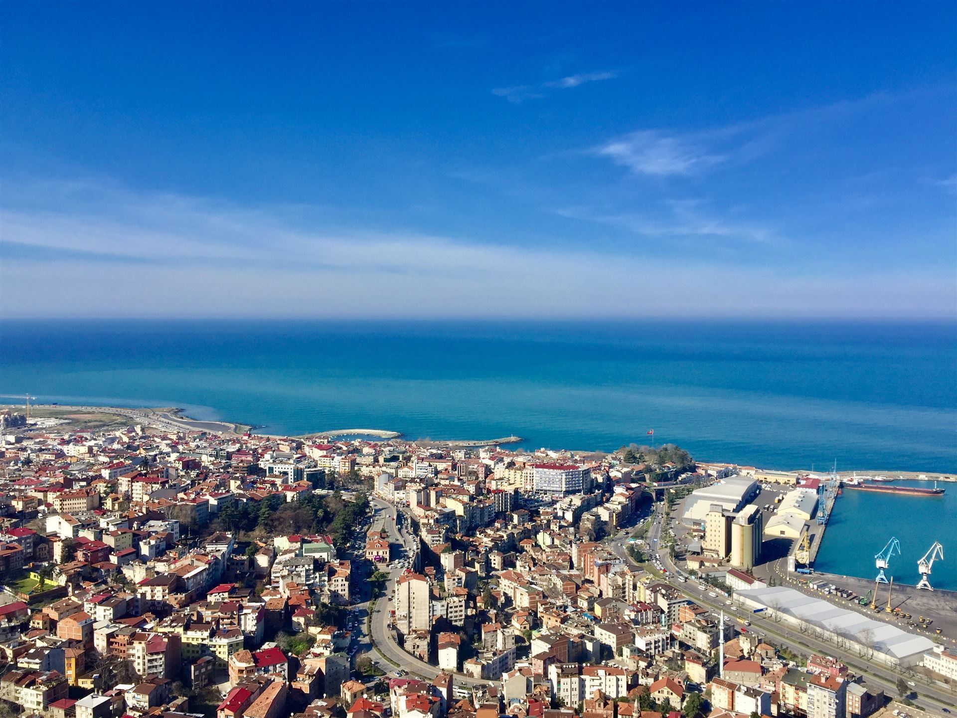 Panoramablick Trabzon Stadt, Türkei