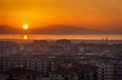 Sonnenuntergang über Van, Türkei