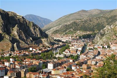 Blick auf die Stadt Amasya, Türkei