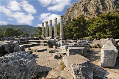Ruinen der antiken Stätte Priene, Türkei