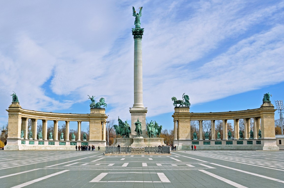 Budapest_Heldenplatz mit Millenium Denkmal