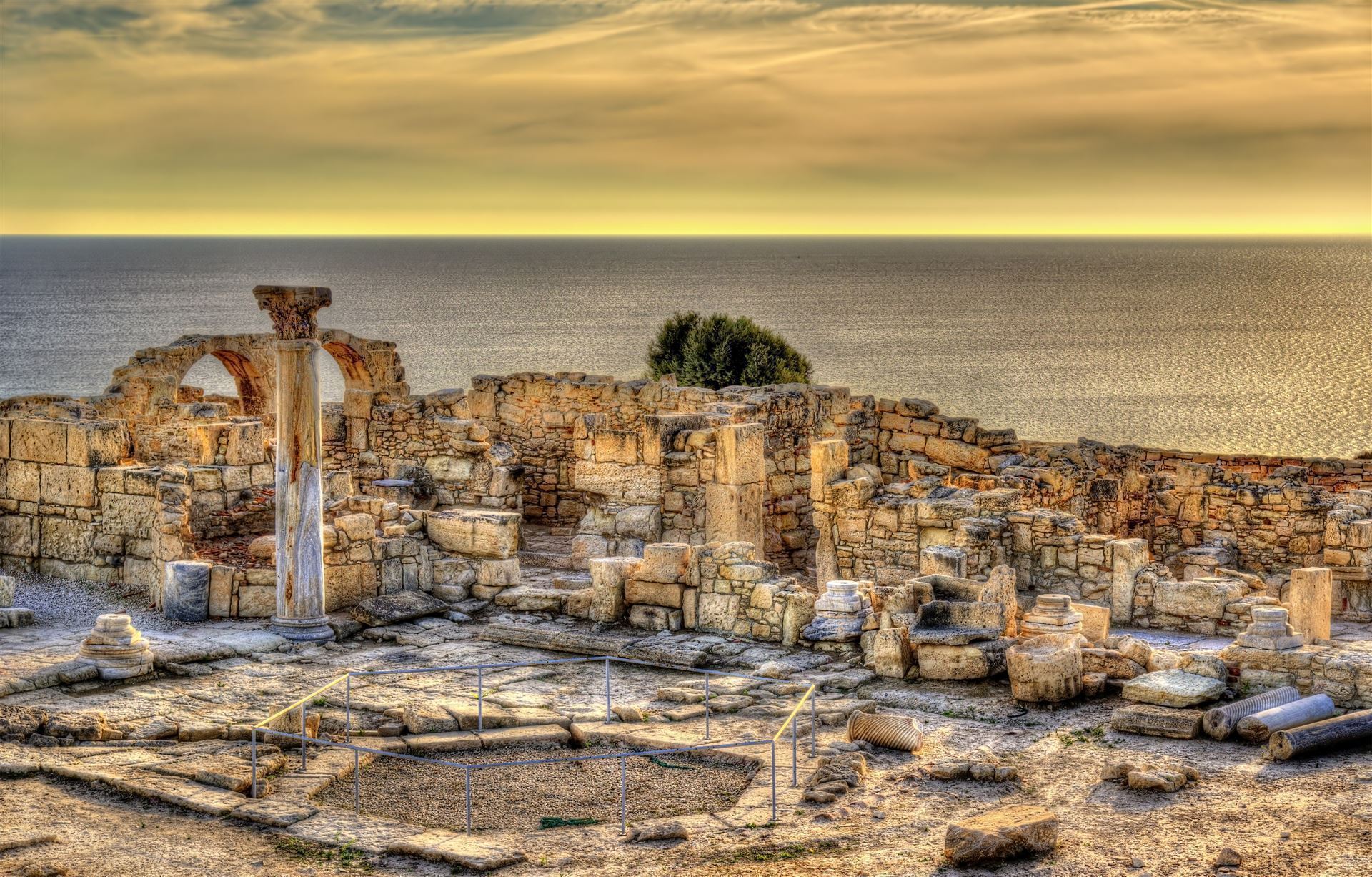 Kourion Ruine bei Sonnenuntergang