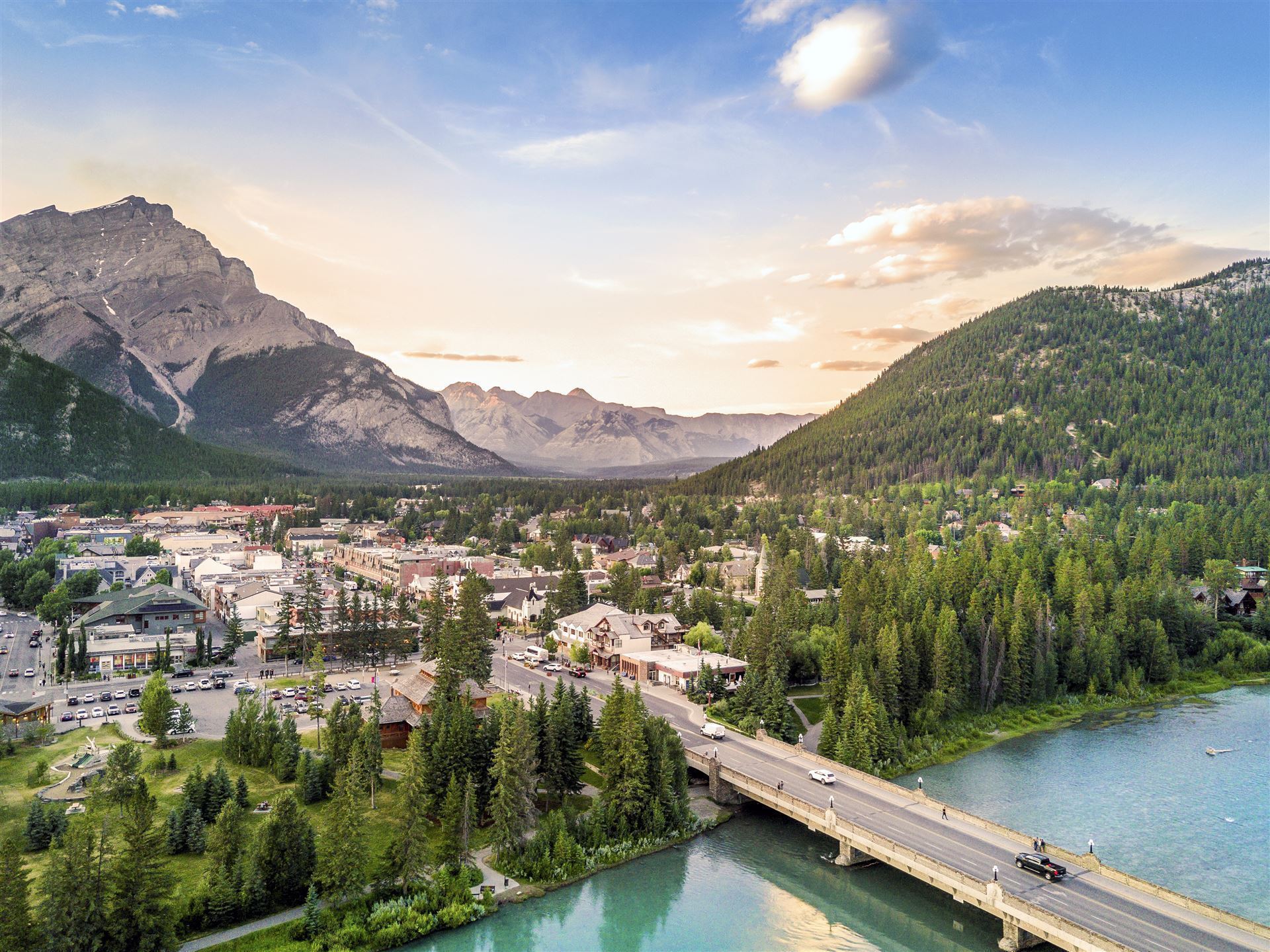 Blick auf Banff
