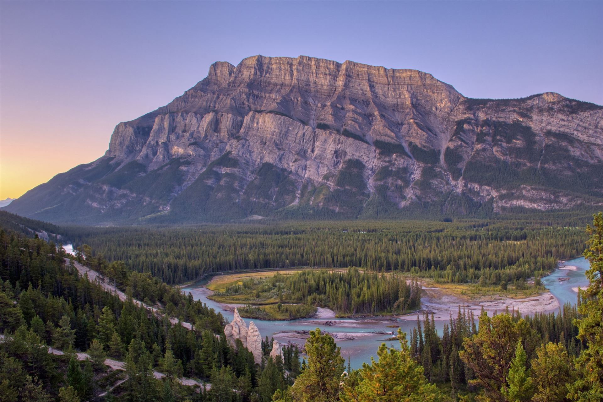 Steinformationen "The Hoodoos" im Banff Nationalpark