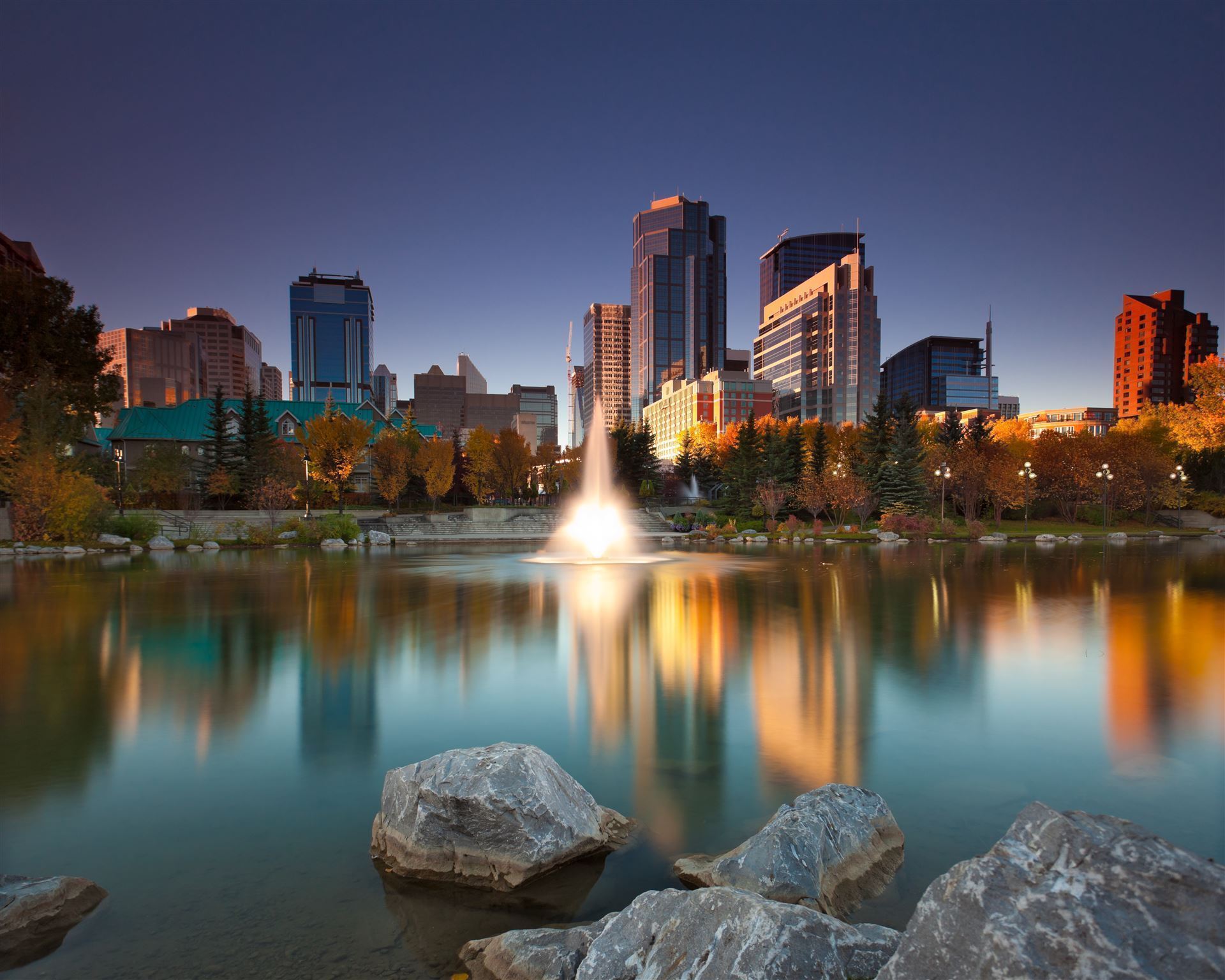 Blick von Princess Island auf Calgary