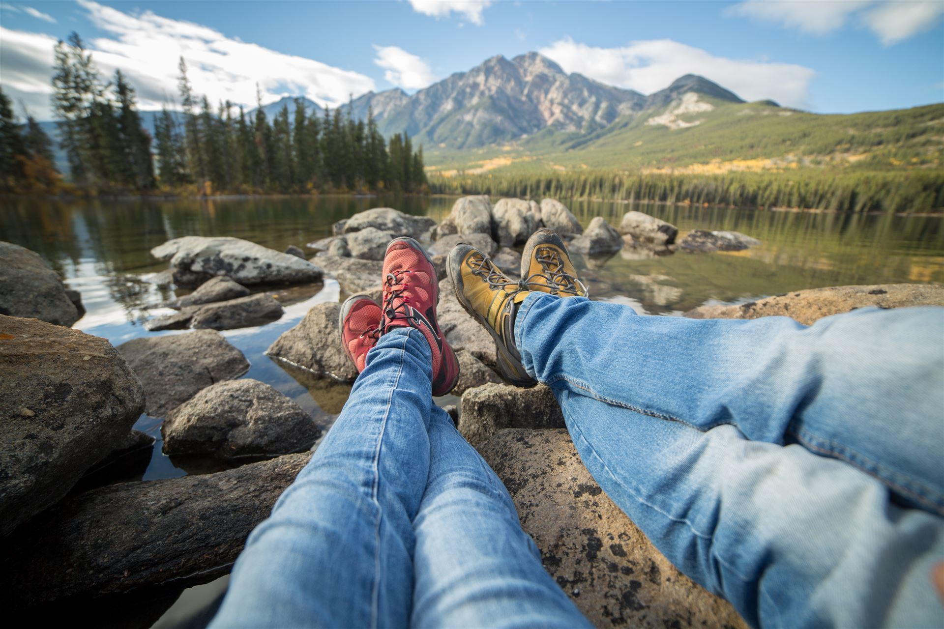Wanderer in den Rocky Mountains