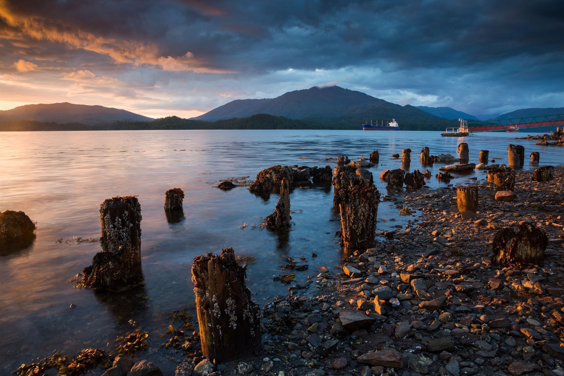 Sonnenuntergang der Küste von Prince Rupert