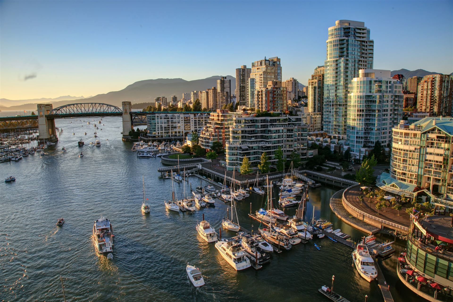 Vancouver bei Sonnenuntergang
