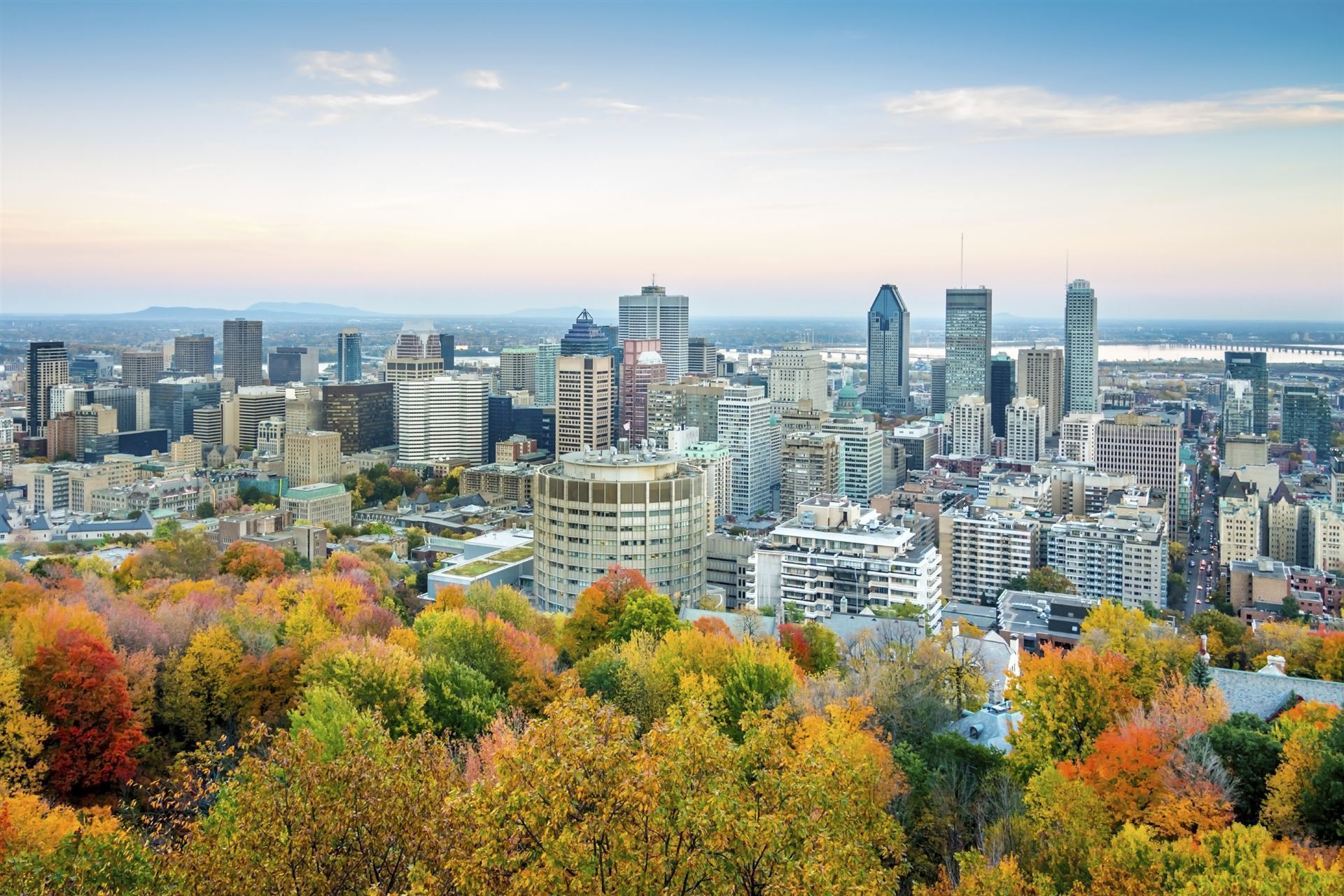Aussicht vom Mont Royal auf Montreal