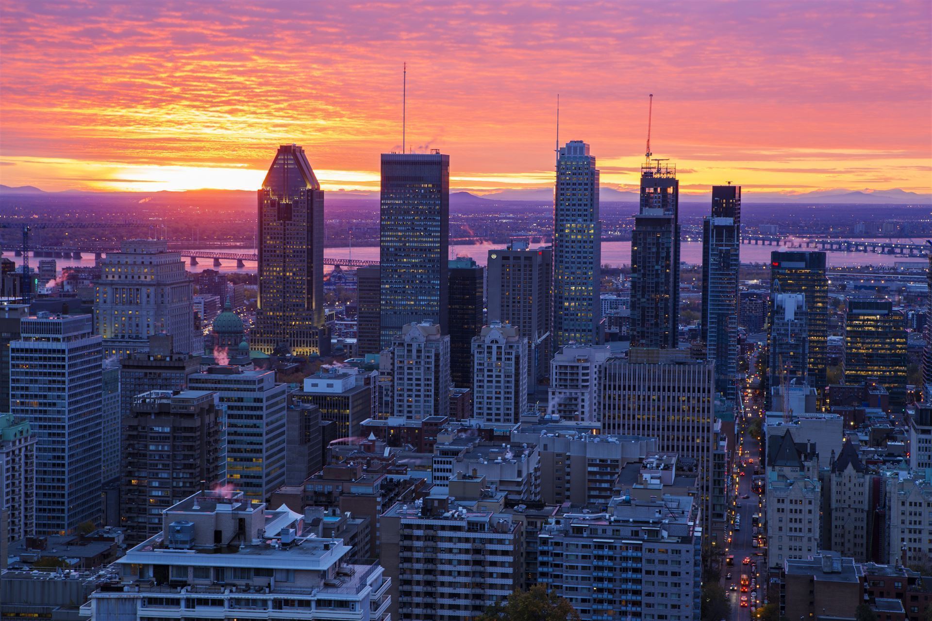 Sonnenuntergang in Montreal