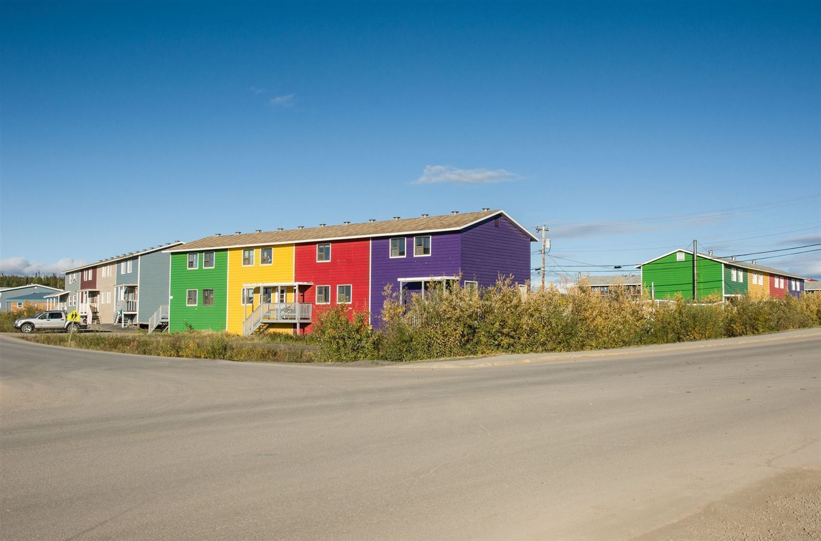 Bunte Häuser in Inuvik