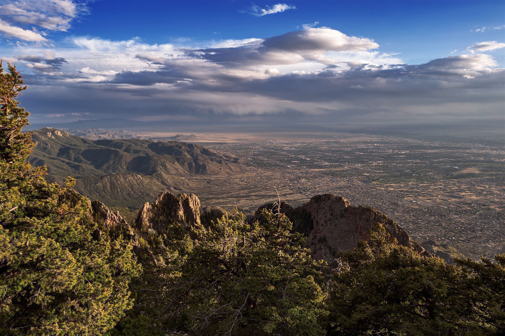 Blick auf Albuquerque vom Sandia Crest