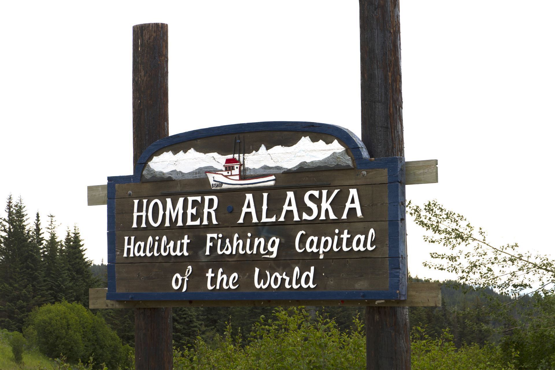 Eingangsschild in Homer