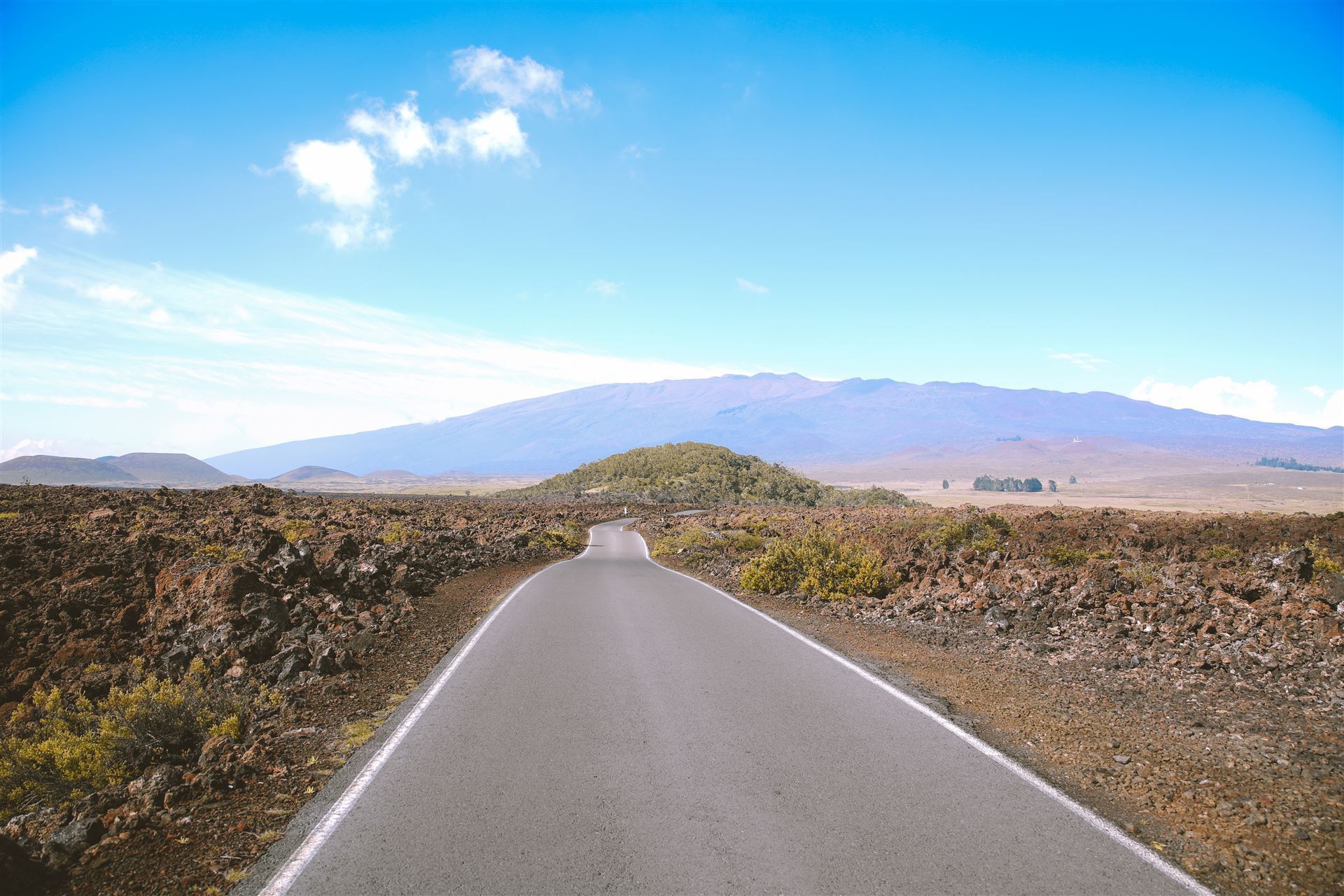 Saddle Road zwischen Mauna Loa und Kea