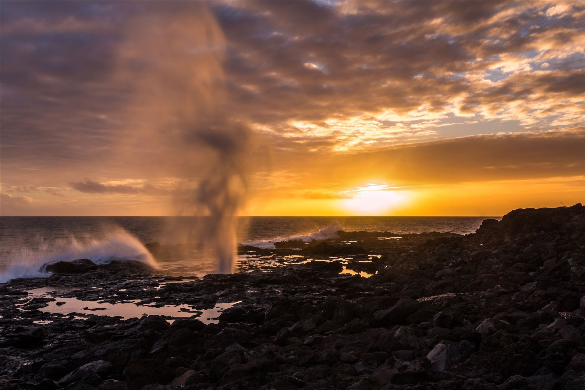 Spouting Horn - Meeresgeysir bei Poipu