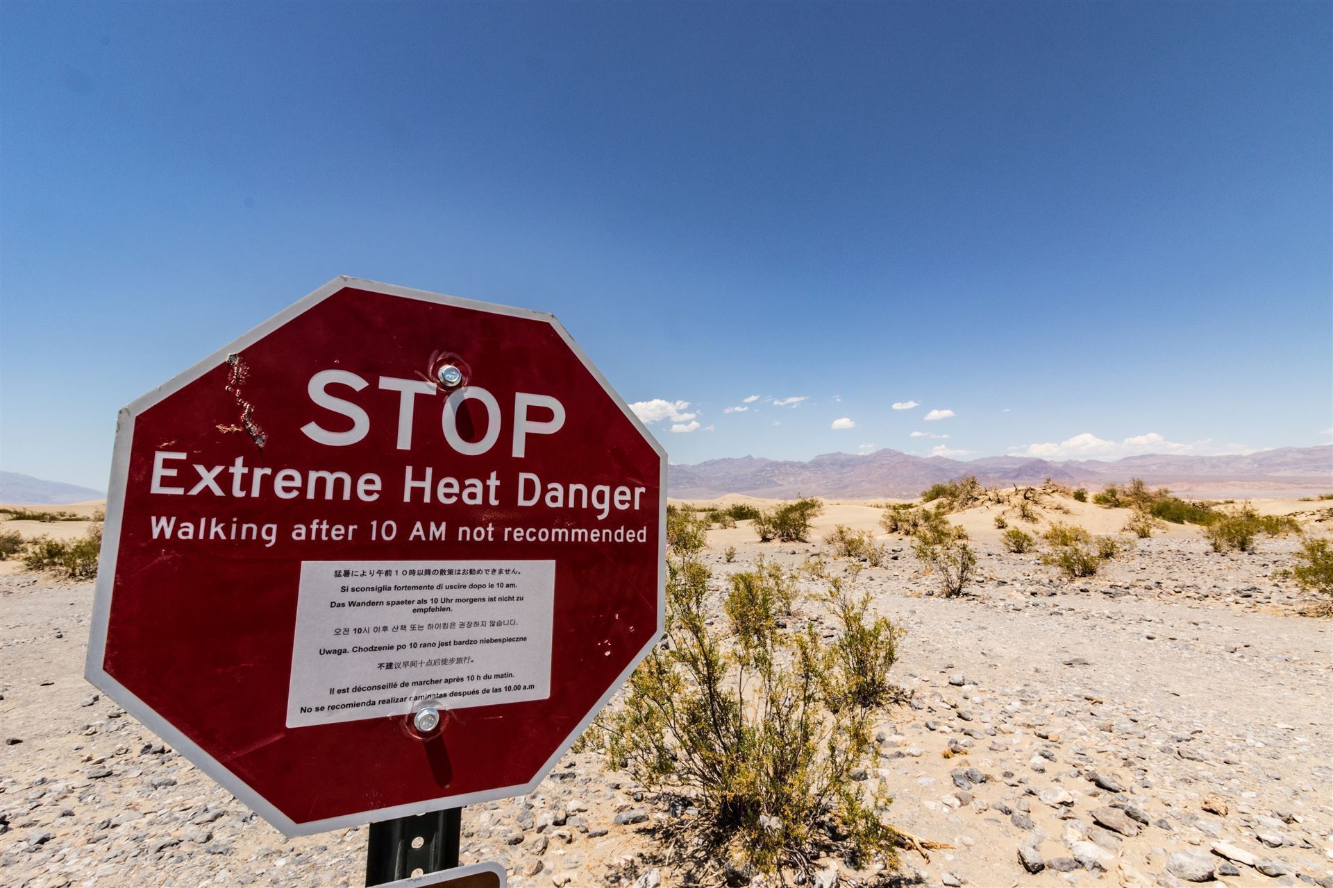 Warnung vor extremer Hitze im Death Valley
