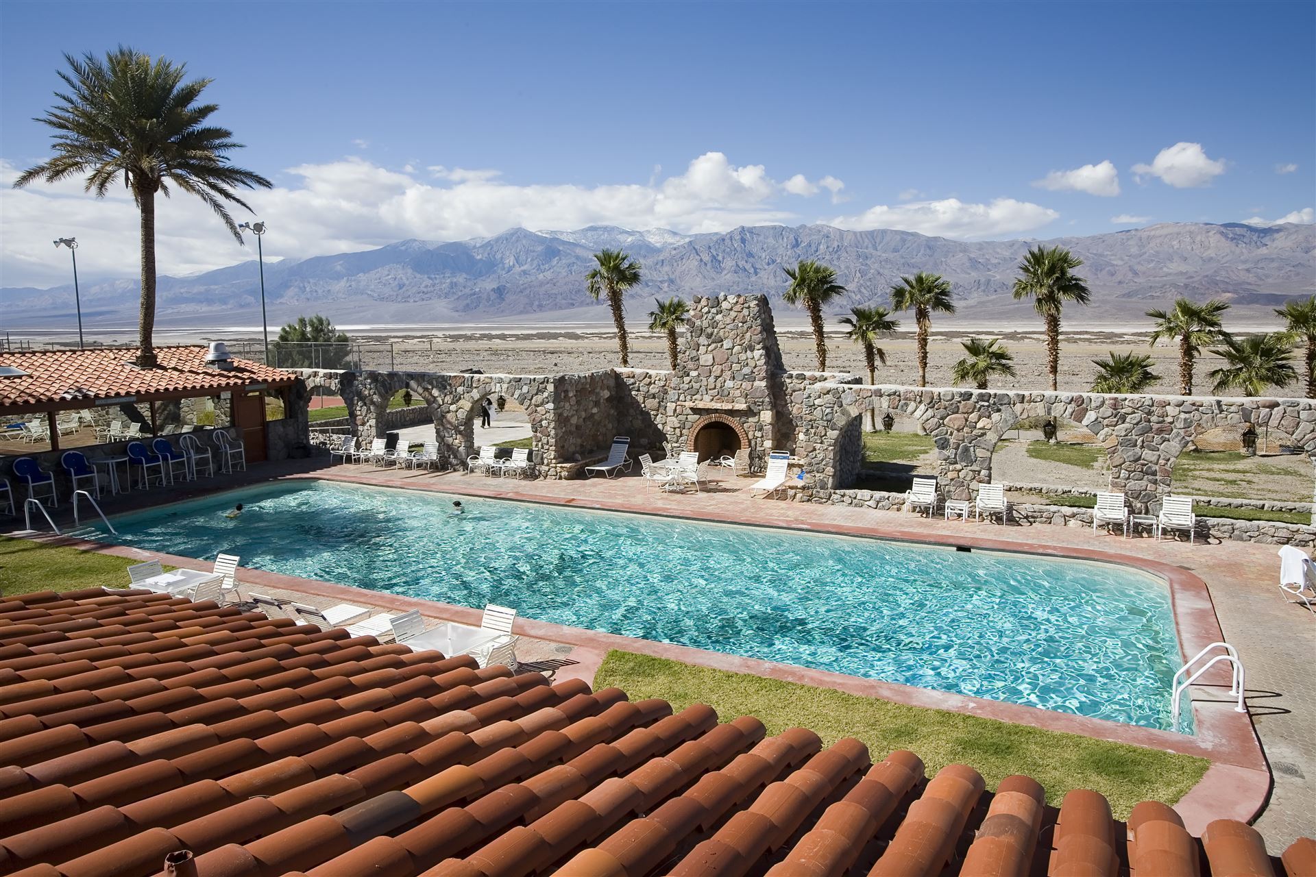 Berühmte Furnace Creek Ranch im Death Valley
