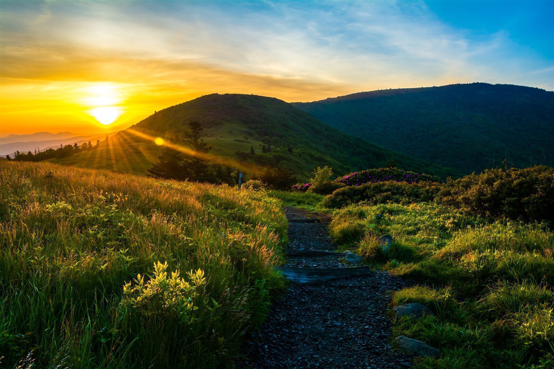 Sonnenuntergang am Appalachian Trail