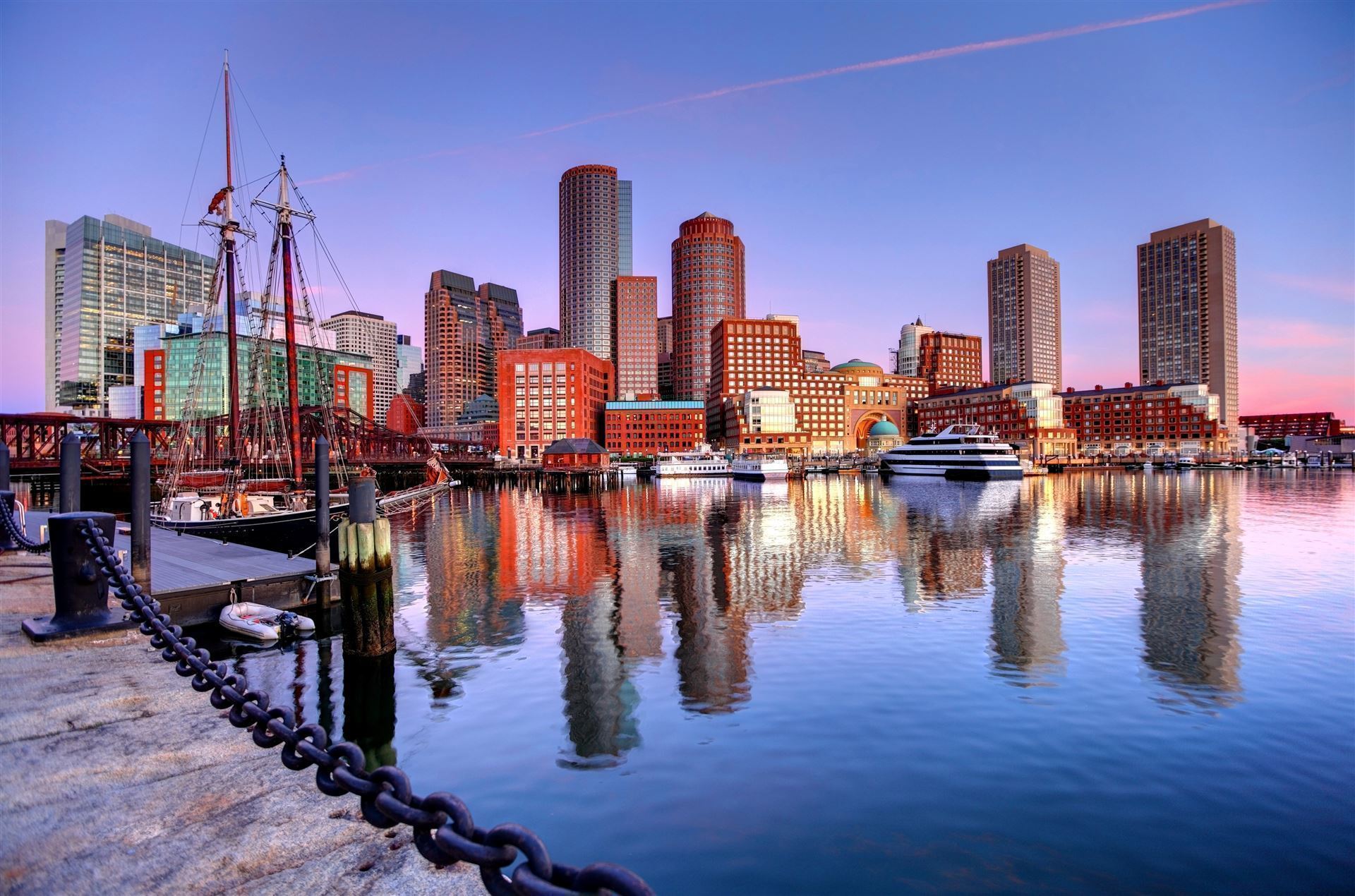 Blick auf die Skyline von Boston